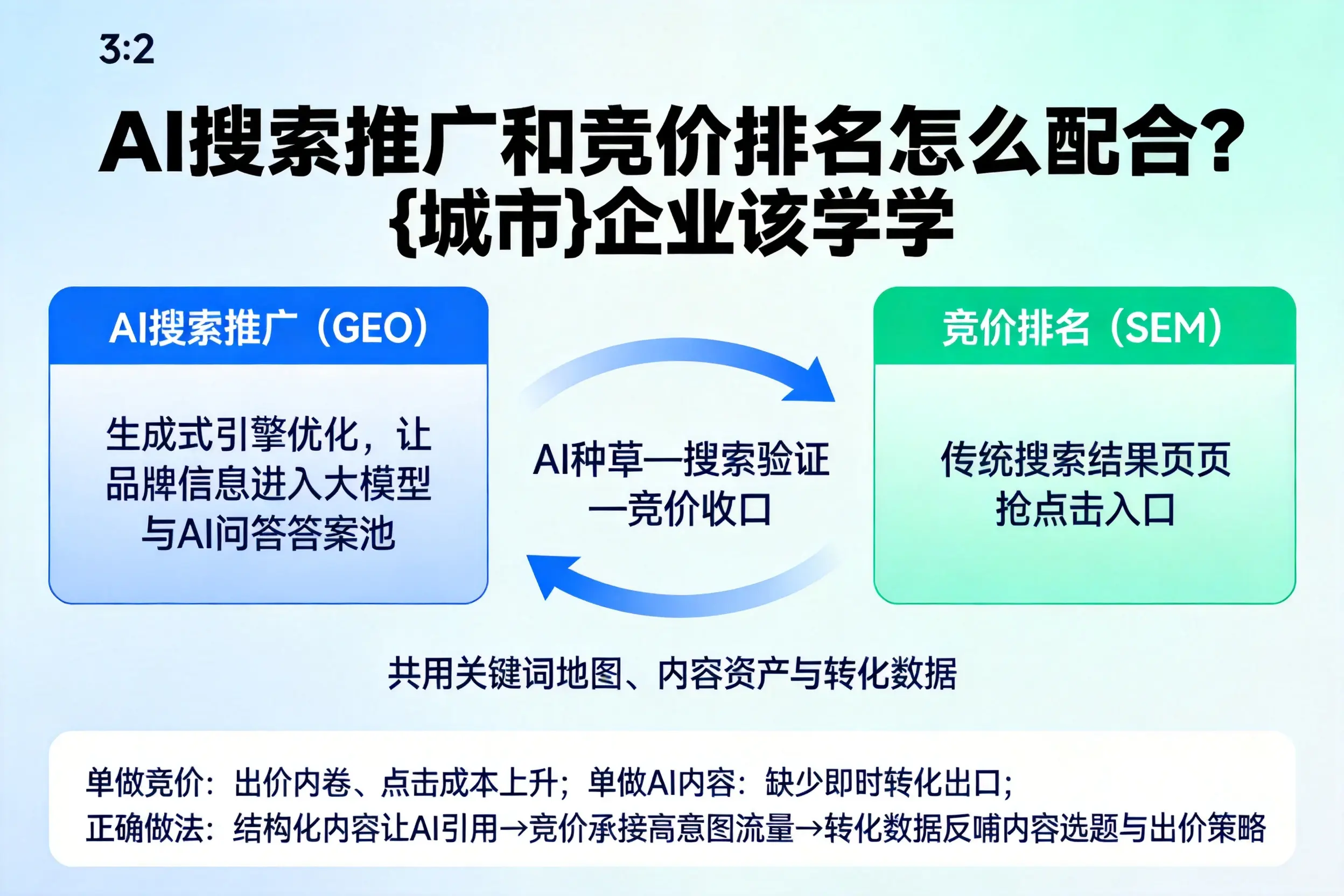 AI搜索推广和竞价排名怎么配合？安阳企业该学学