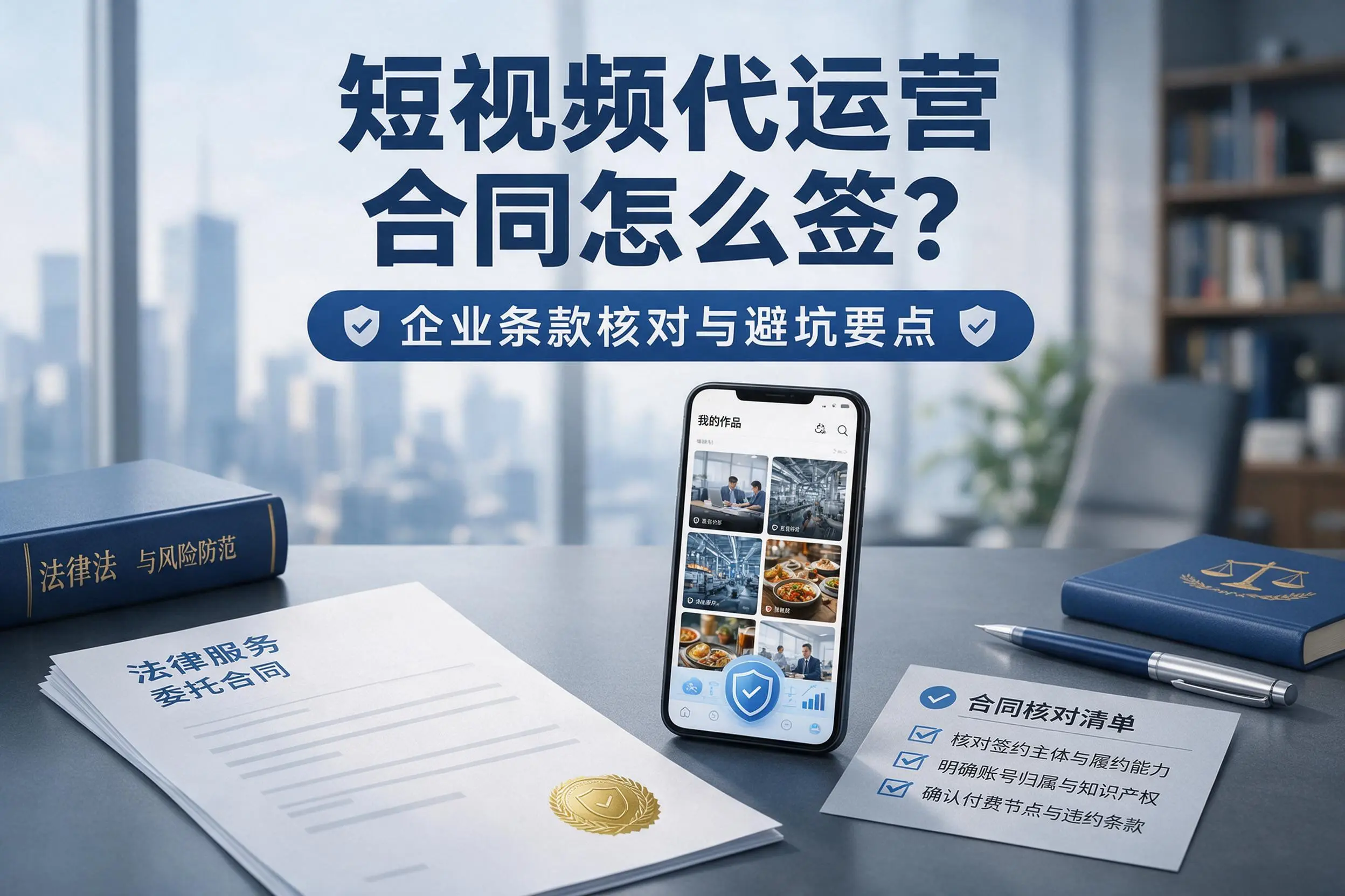 短视频代运营合同怎么签？安阳企业条款核对与避坑要点