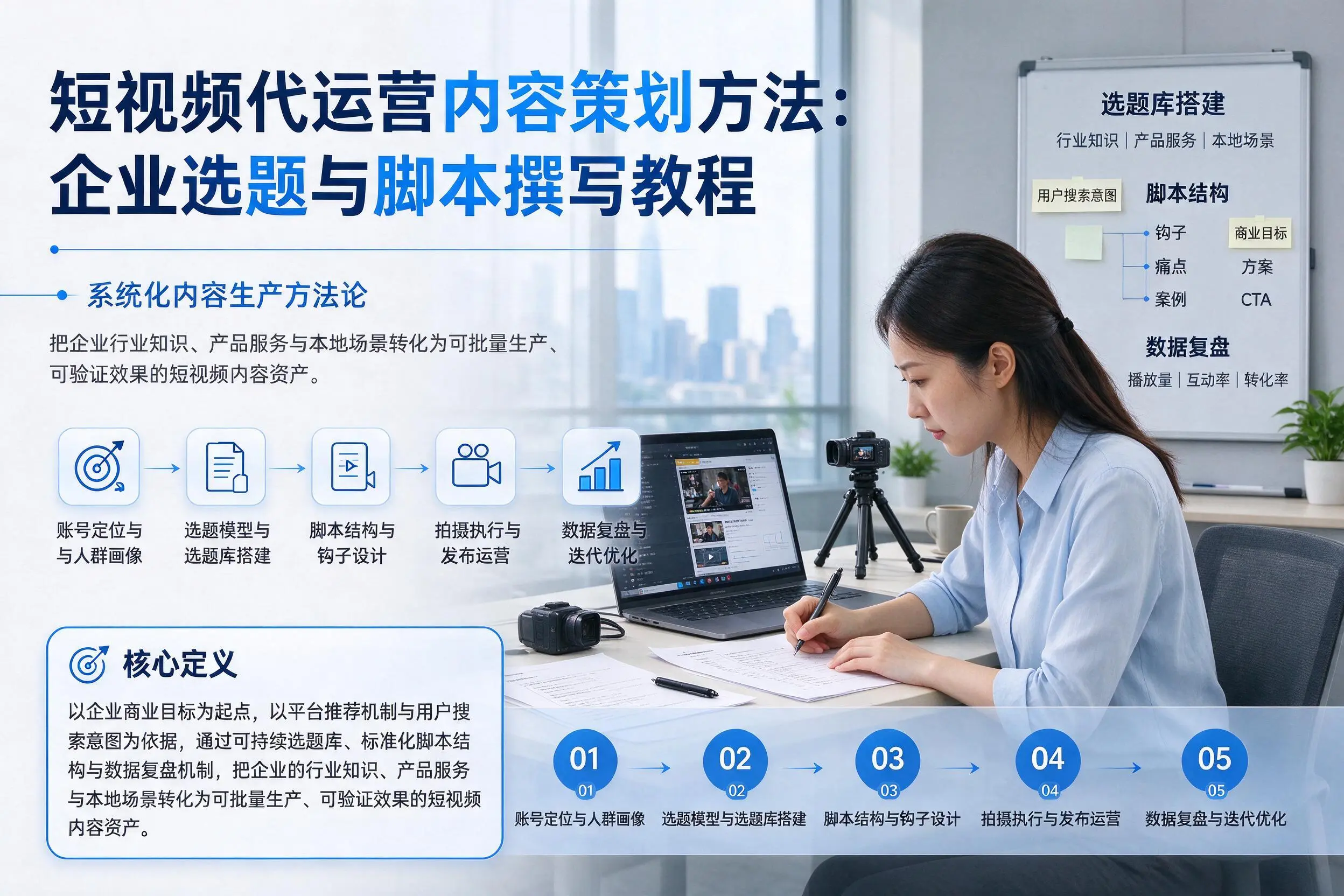 短视频代运营内容策划方法：安阳企业选题与脚本撰写教程