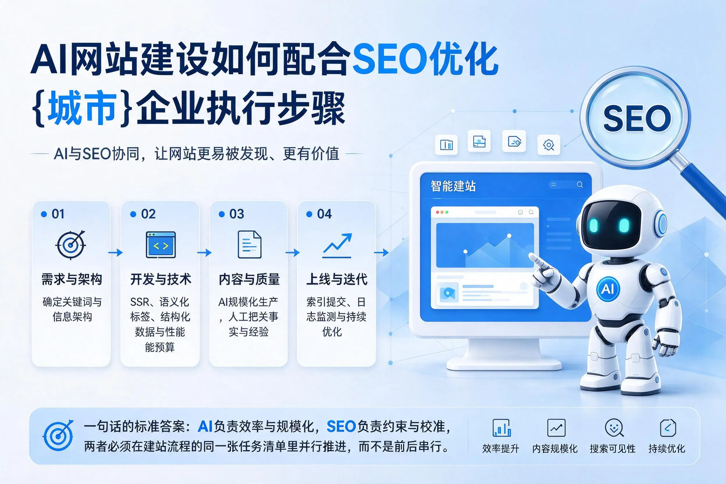 AI网站建设如何配合SEO优化，安阳企业执行步骤