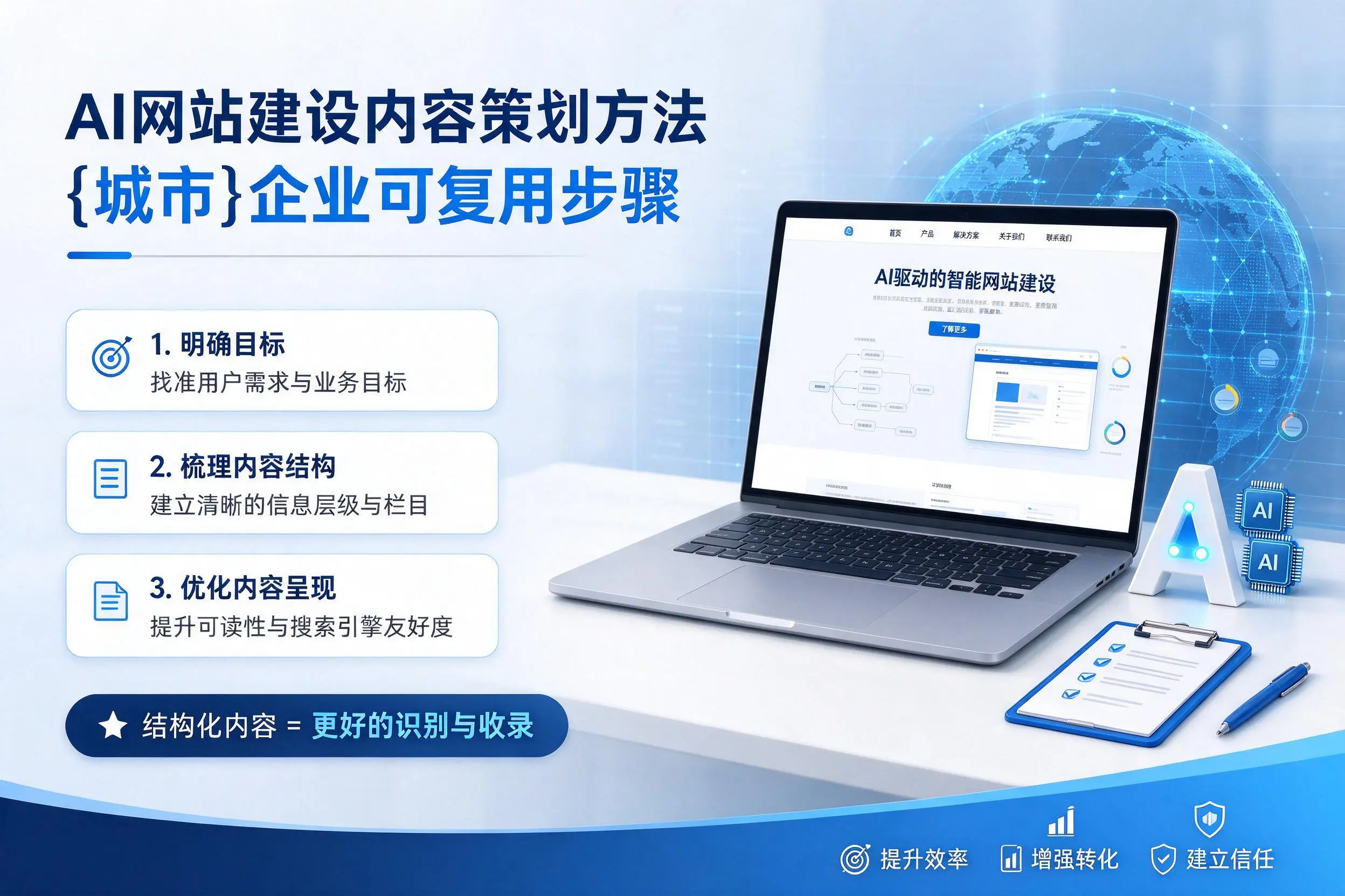 AI网站建设内容策划方法,安阳企业可复用步骤