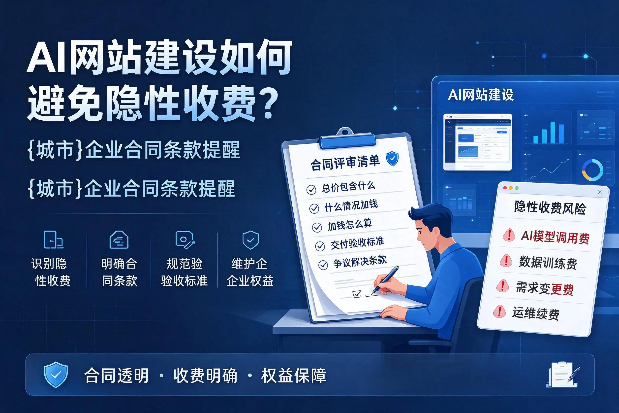 AI网站建设如何避免隐性收费？安阳企业合同条款提醒